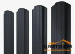 Штакетник металлический STYNERGY П-образный фигурный 0.45 мм, PE RAL 7024 (мокрый асфальт), ширина 110мм, длина 2 м.п.
