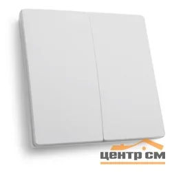 Выключатель двухклавишный дистанционного управления 230V 500W, белый, TM82 FERON