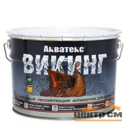 Антисептик лессирующий Акватекс ВИКИНГ для дерева тик 9 л