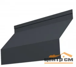 Забор-жалюзи ламель, Милан new, Полиэстер двухсторонний RAL 7024 (мокрый асфальт), длина 2.43 м.п.