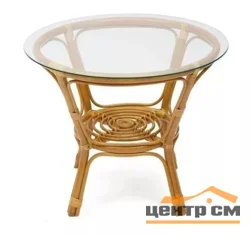 Стол кофейный БАГАМА со стеклянной столешницей, мёд