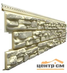 Сайдинг виниловый Docke Люкс Рокки L=1,787м, H=0.315м (пл=0.51м2) кешью