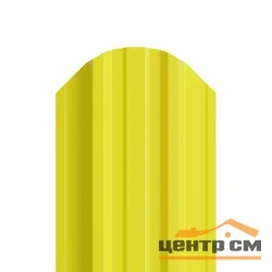 Штакетник металлический STYNERGY П-образный фигурный 0.4 мм, PE RAL 1018 (цинково-желтый), ширина 110мм, длина 1.5 м.п.
