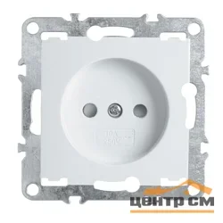 Розетка 1-местная (механизм) СП STEKKER Эрна без заземления 250В, 10А (PST10-9109-01) белый