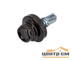 Саморез кровельный 4,8x29 сверло №1 (темно-коричневый) RAL 8019 (уп 250шт) DAXMER