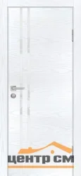 Дверь PROFILO PORTE П-11 NEW стекло белоснежный лакобель, дуб скай белый матовый (кромка ABS с 2-х сторон) 80