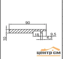 Наличник дверной телескопический прямой PROFILO PORTE 90*10*2150 дуб арктик (внешний)