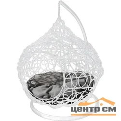 Кокон подвесной для животных белый, серая подушка