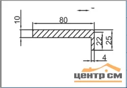 Наличник дверной телескопический PROFILO PORTE 80*10*2150 сан-ремо натуральный