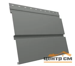 М/сайдинг Квадро брус (GL) Полиэстер RAL7005 (серая мышь) толщина 0,45мм, размер 0,34*1 м.п. (в пленке)