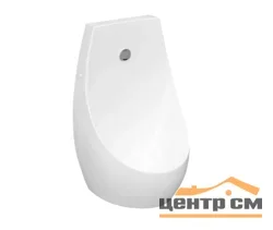 Писсуар KERAMIN Трино с комплектом автоматического смыва (емкостный), сифоном и креплением угловым скрытым, цвет белый