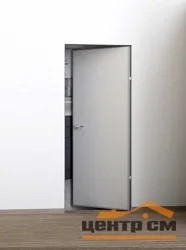 Дверь PROFILO PORTE ПХ-0 Инвизибл под покраску АЛ кромка хром с 4-х ст./врезка под 2 петли и замок 900*2100