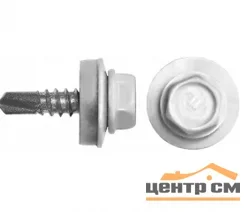 Саморез кровельный 4,8x19 сверло №2 (сигнально-белый) RAL 9003 (уп 250шт) DAXMER