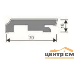 Плинтус дверной "Алтай" №1705 брахат грей, 70мм*16мм*2750мм