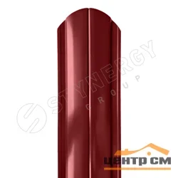 Штакетник металлический STYNERGY полукруглый фигурный 0.45 мм, PE RAL 3011 (красно-коричневый), ширина 118мм, длина 1 м.п.