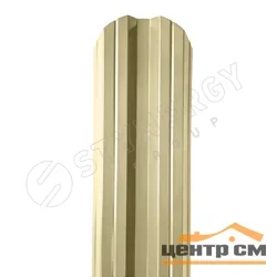 Штакетник металлический STYNERGY М-образный фигурный 0.45 мм, PE RAL 1014 (слоновая кость), ширина 108мм, длина 2 м.п.