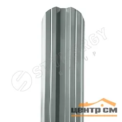 Штакетник металлический STYNERGY М-образный фигурный 0.45 мм, PE RAL 7005 (серая мышь), ширина 108мм, длина 2 м.п.
