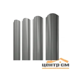 Штакетник металлический STYNERGY полукруглый фигурный 0.45 мм, PE RAL 7005 (серая мышь), ширина 118мм, длина 2 м.п.