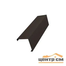 Забор-жалюзи декоративная накладка универсальная угловая 62*55, Техас, Сатин RR 32 (тёмно-коричневый), 0.5 мм, длина 2м