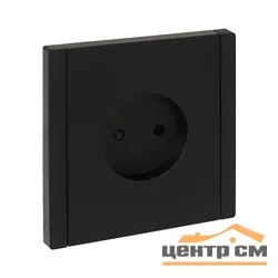 Розетка 1-м СП FORTE&PIANO FP117 10А без заземл. защ. шторки винт. крепл. черн. IEK FP-R13-10-K02