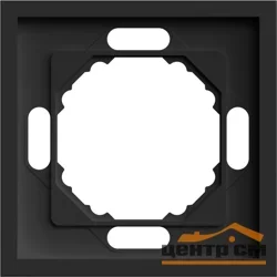 Рамка одноместная, STEKKER Эмили, черный уголь, soft touch (PFR00-5001-05)
