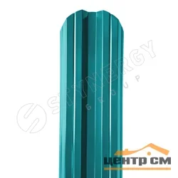 Штакетник металлический STYNERGY М-образный фигурный 0.45 мм, PE RAL 5021 (голубая вода), ширина 108мм, длина 1.2 м.п.