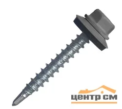 Саморез кровельный 4,8x38(35) сверло №1 (мокрый асфальт) RAL 7024 (уп 250шт) Bh