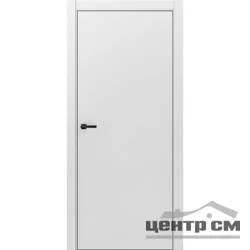 Дверь ДВЕРИ РЕГИОНОВ СИЛК глухая светло серый матовый (аналог RAL 7035), 90 ПЭТ (кромка ABS черная)