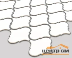 Панель листовая ПВХ плитка Восточный орнамент белый 915х507 (пленка 0,3мм) Регул (акция)
