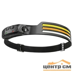 Фонарь налобный Feron c аккумулятором 5W 1200mAh IP44 USB type-C, ABS пластик, резина, TH2316